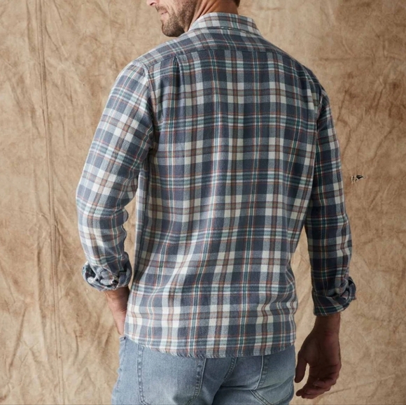 The Normal Brand Mountain Overshirt In Mineral Blue - Picture 2 of 10